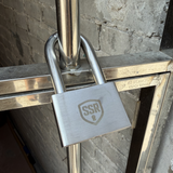 Custom Logo Stainless Steel Rectangular Padlock - Bulk Heavy Duty Lock for Gym Lockers & Storage Units