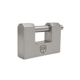 Stainless Steel D-Shaped Padlock with Stainless Steel Keys for Garage Door, Containers, Shed, Locker and Warehouse