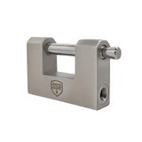 Stainless Steel D-Shaped Padlock with Stainless Steel Keys for Garage Door, Containers, Shed, Locker and Warehouse