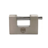 Stainless Steel D-Shaped Padlock with Stainless Steel Keys for Garage Door, Containers, Shed, Locker and Warehouse