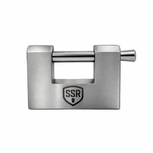 Stainless Steel D-Shaped Padlock with Stainless Steel Keys for Garage Door, Containers, Shed, Locker and Warehouse