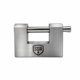 Stainless Steel D-Shaped Padlock with Stainless Steel Keys for Garage Door, Containers, Shed, Locker and Warehouse